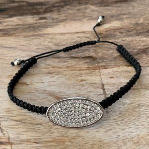 Dyrberg/Kern Laddu macrame bracelet with Swarovski crystals